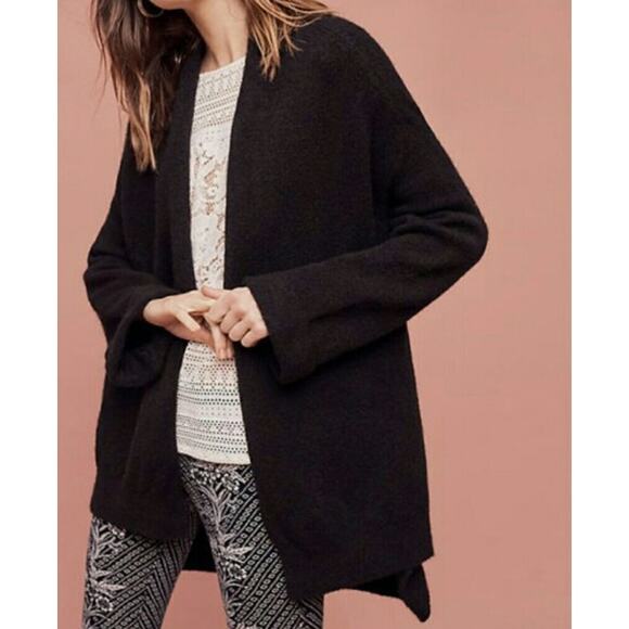 Anthropologie Moth Vallon Cardigan Belted Longline Duster Cozy Wrap Sweater - Picture 2 of 15